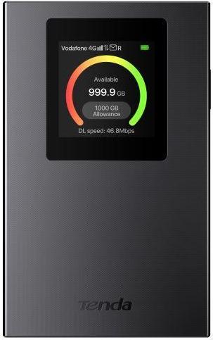 Tenda 4G185v4 4G LTE Mobile AX300 Wi-Fi 6 battery modem router, LCD, WPA3, USB-C