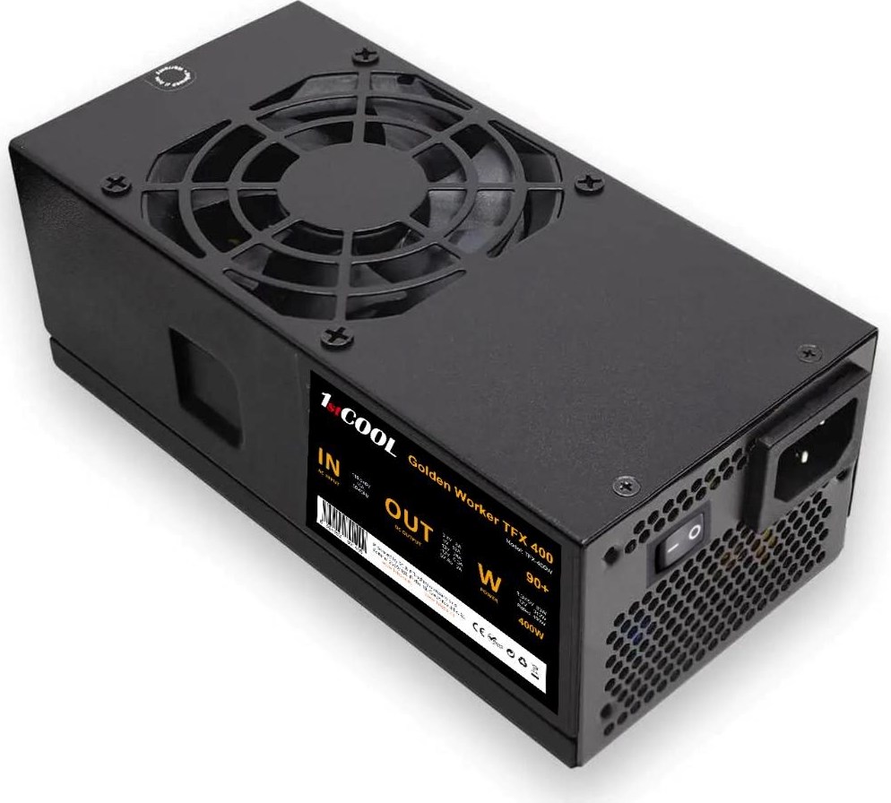1stCOOL Zdroj Golden Worker TFX 400 88+, 400W, TFX, černá