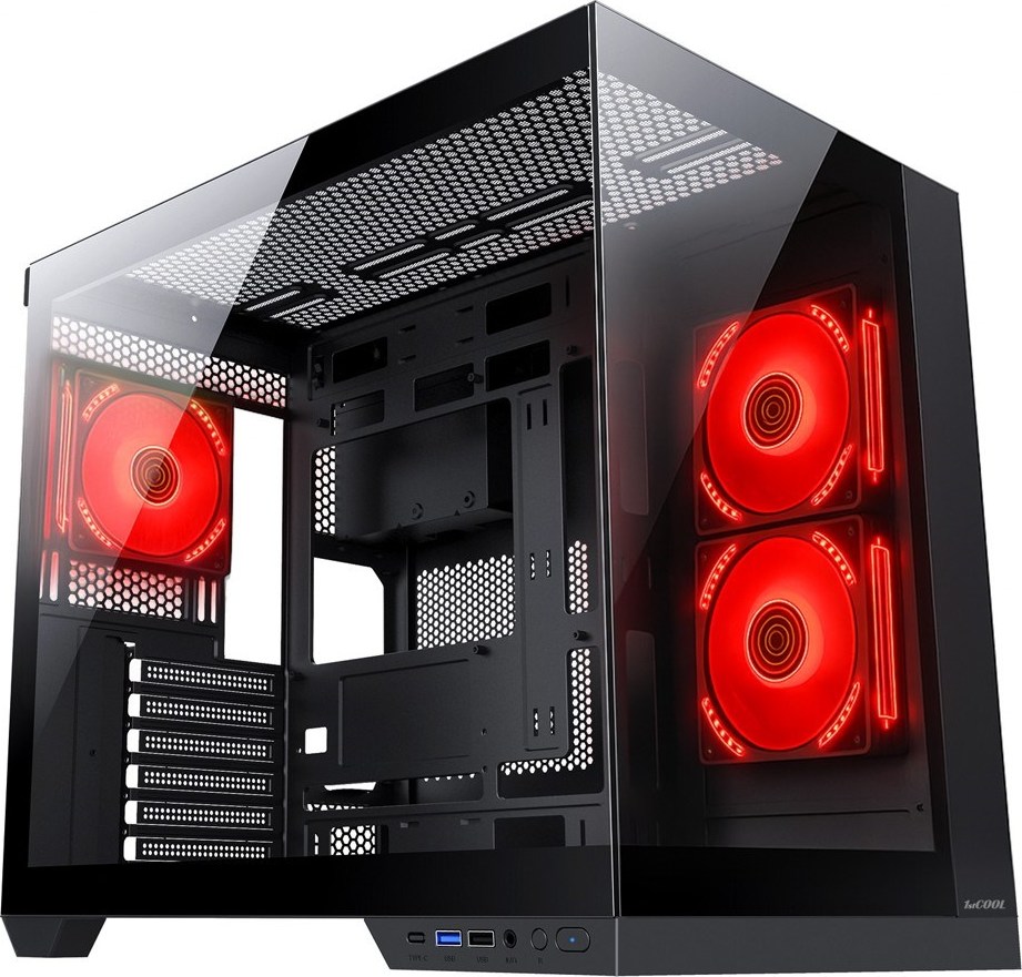 1stCOOL skříň DREAMER, Mid Tower, AU, USB 3.0, USB-C, 3x 120mm ARGB Fan, černá
