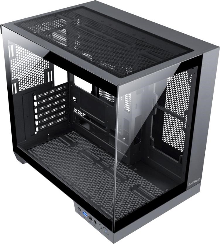 1stCOOL skříň DREAMER, Mid Tower, AU, USB 3.0, USB-C, 3x 120mm ARGB Fan, černá