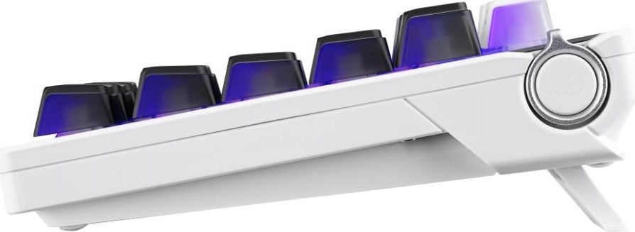 ASUS Klávesnice ROG Azoth X, Mechanická, Bezdrátová BT, RF 2.4GHz, US, bílá