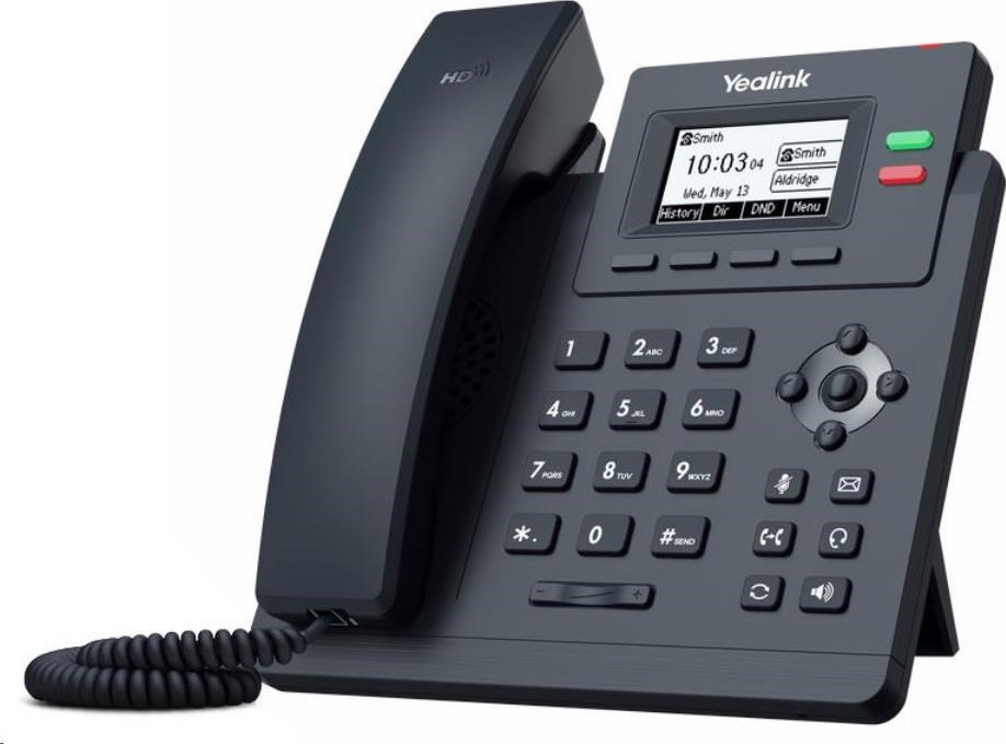 IP telefón Yealink SIP-T31G, 2,3" grafika 132x64, 2x RJ45 10/100/1000, PoE, 2x SIP, s adaptérom
