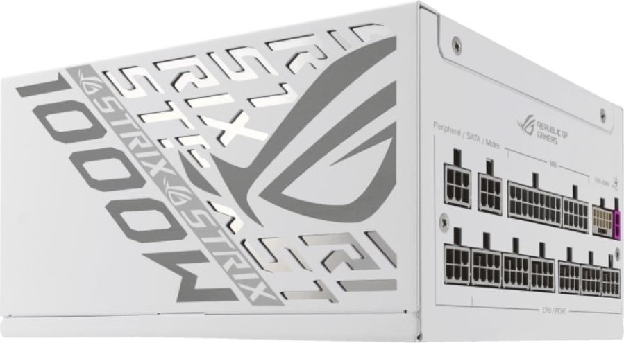 ASUS zdroj ROG STRIX 1000W White, 135mm, 80 Plus Platinum, Plně modulární, ATX 3.1
