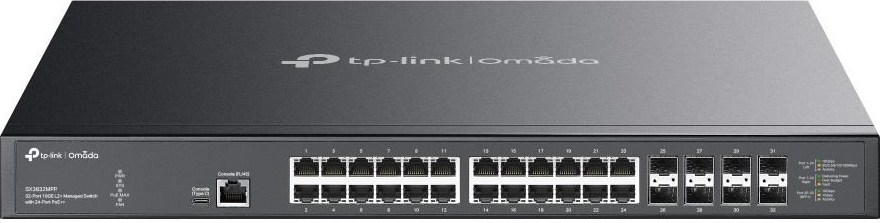 TP-Link OMADA switch SX3832MPP (24x10GbE,8xSFP+,24xPoE++,770W,1xconsole,1xUSB-C)