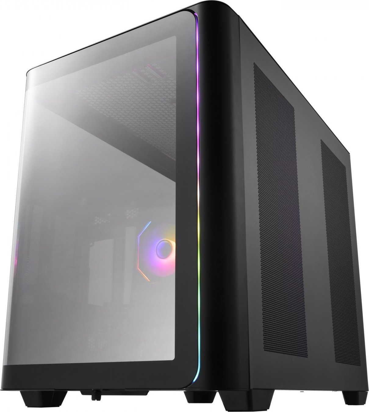 FSP M580-BP/Midi Tower/Transpar./Černá