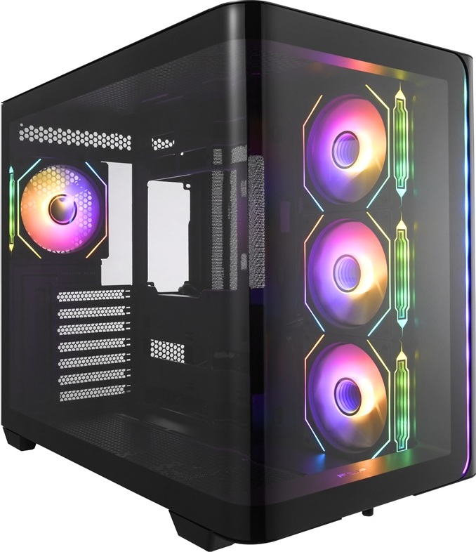 FSP M580-BP/Midi Tower/Transpar./Černá
