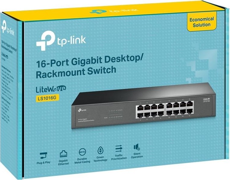 TP-Link LiteWave switch LS1016G (16xGbE, fanless)