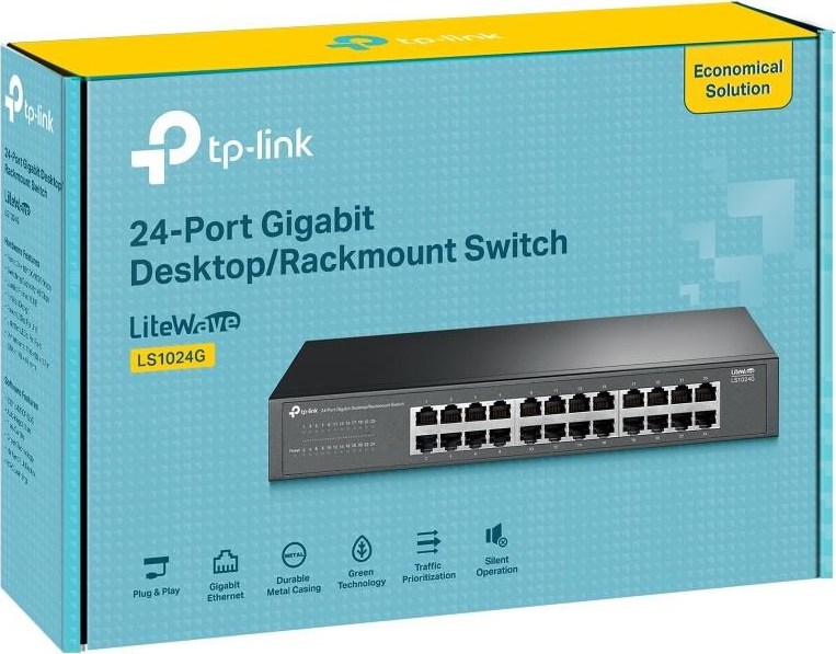 TP-Link LiteWave switch LS1024G (24xGbE, fanless)