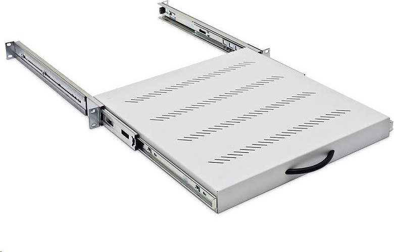 TRITON Výsuvná polica 19", 1U/350 mm, nosnosť 30 kg, čierna