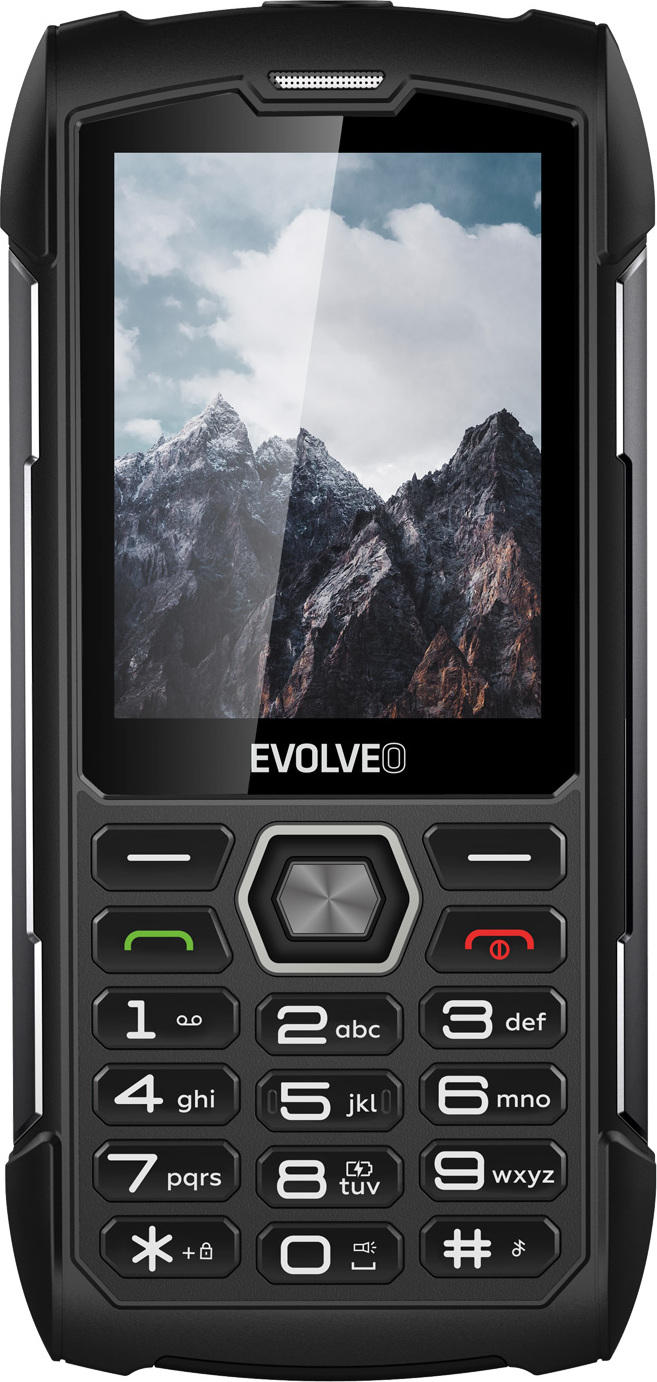 EVOLVEO StrongPhone H1, vodotěsný odolný Dual SIM telefon, černo-šedá