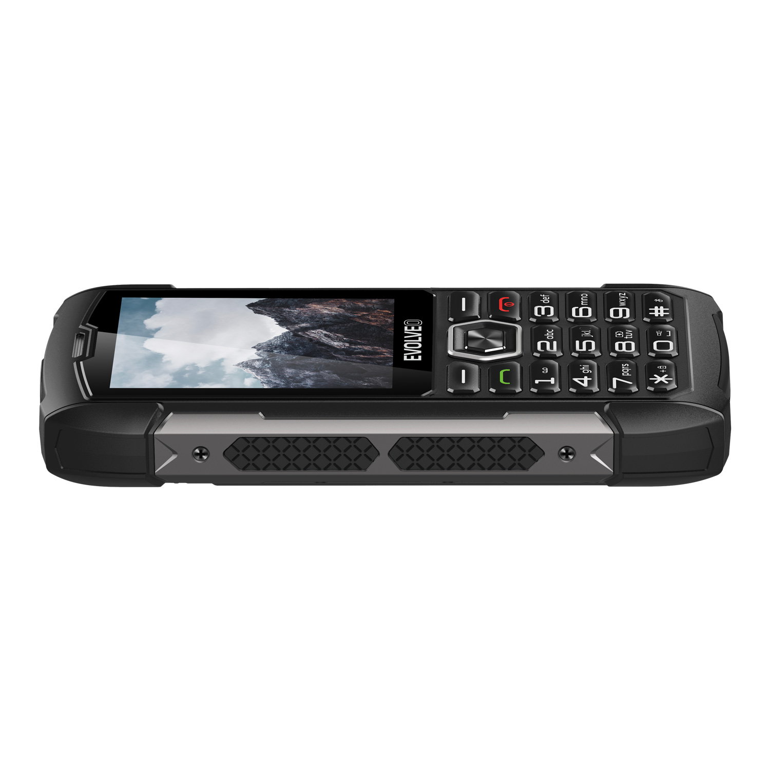 EVOLVEO StrongPhone H1, vodotěsný odolný Dual SIM telefon, černo-šedá