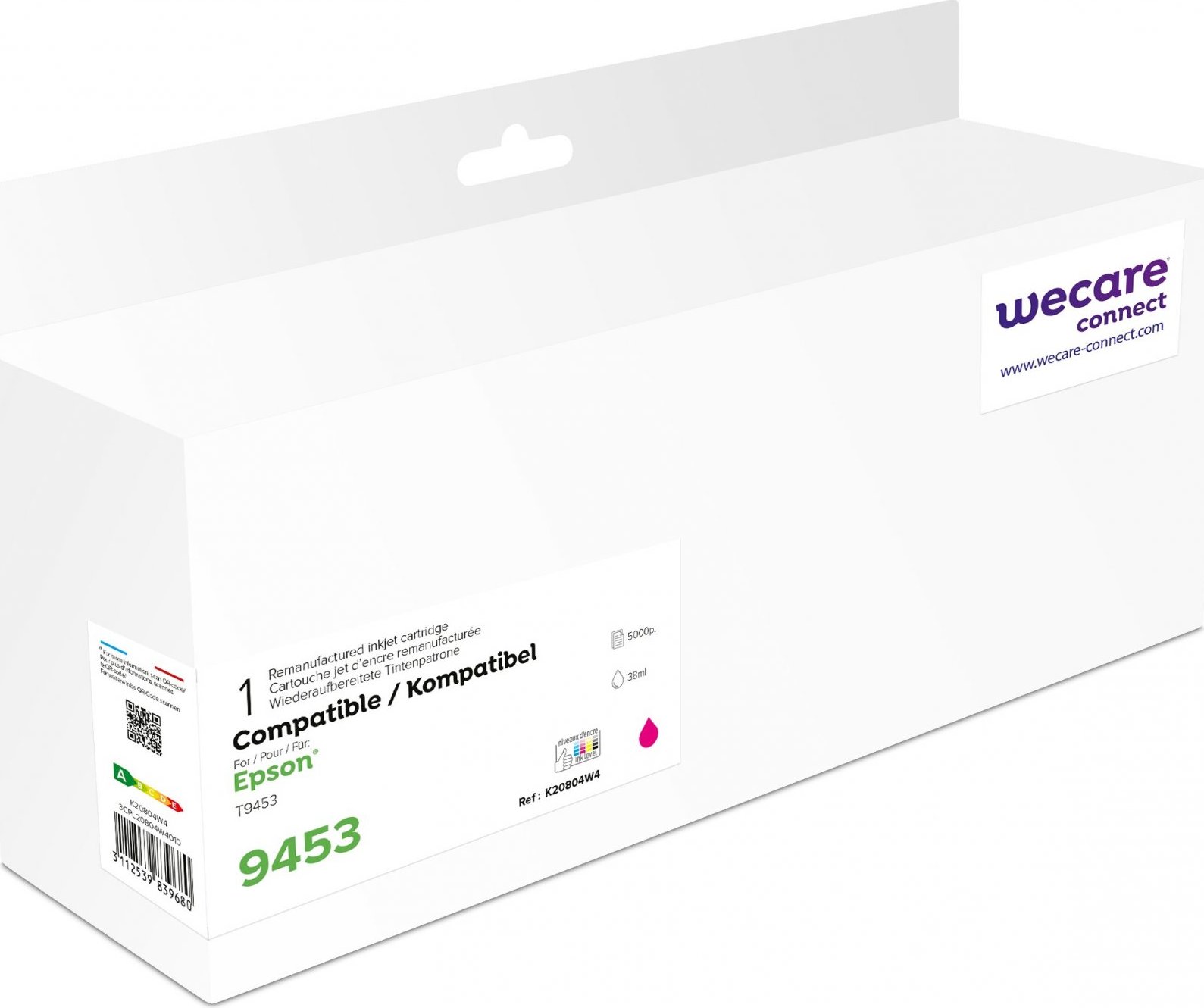 WECARE ARMOR kazeta pre EPSON WorkForce C5210, C5290, C5710, C5790 (C13T945340) červená/purpurová 38ml / 5000p