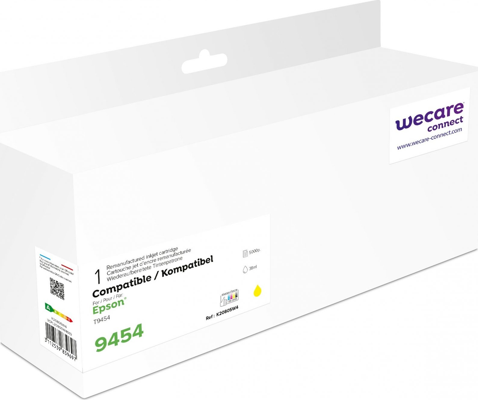 WECARE ARMOR kazeta pre EPSON WorkForce C5210, C5290, C5710, C5790 (C13T945440) žltá/žltá 38ml / 5000p