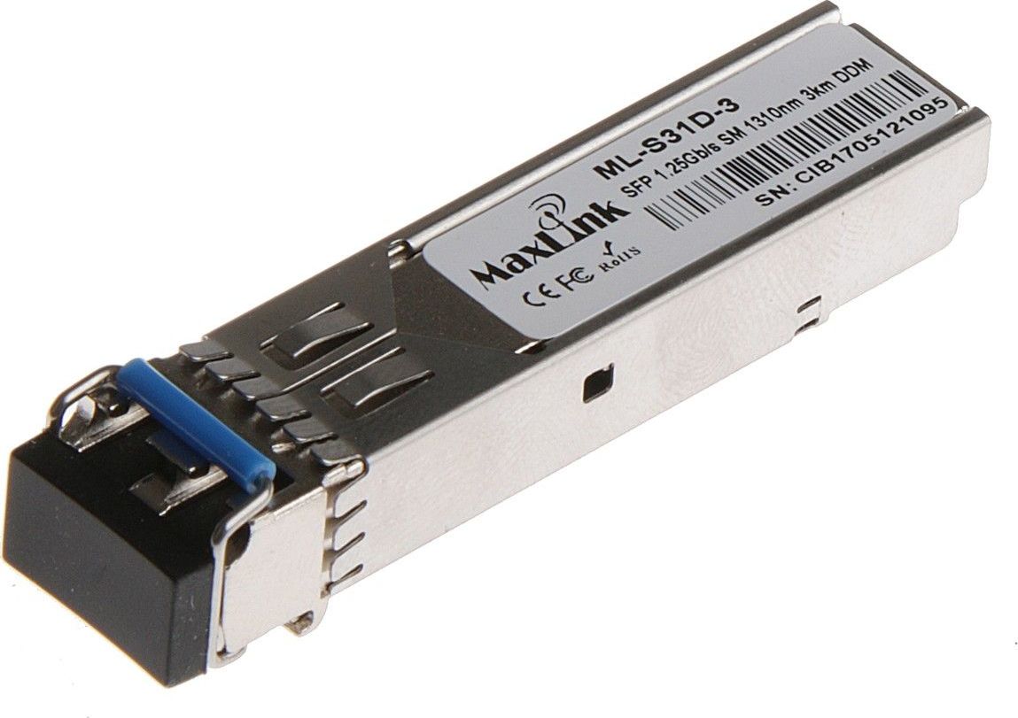 MaxLink 1.25G SFP optický modul, SM, 1310nm, 3km, 2x LC konektor, DDM