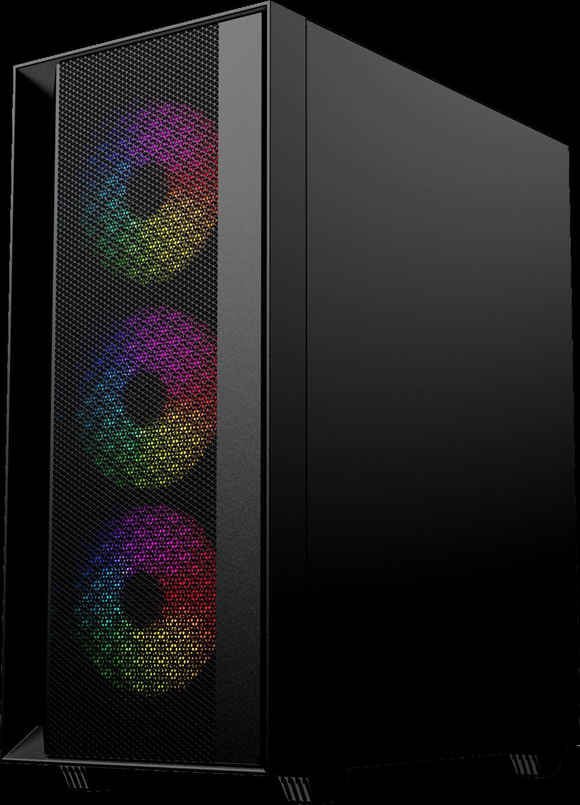 Gembird Fornax 4000 ARGB/Midi Tower/Transpar./Černá