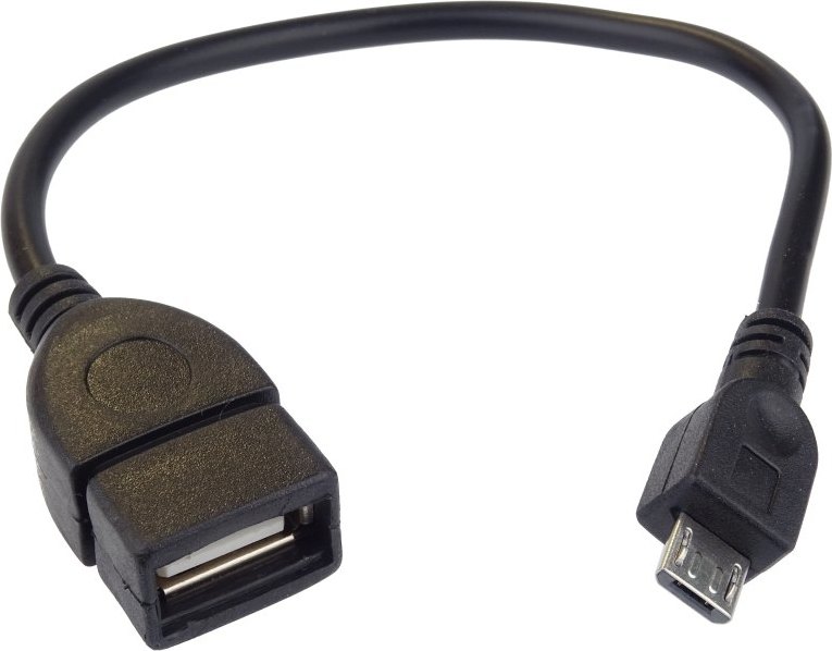 PREMIUMCORD Redukcia USB 2.0 A - Micro B, kábel 20 cm (F/M)