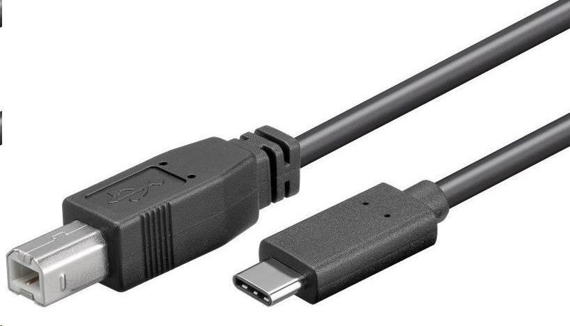 Kábel USB PREMIUMCORD 3.1 konektor C/male - USB 2.0 konektor B/male, 1m