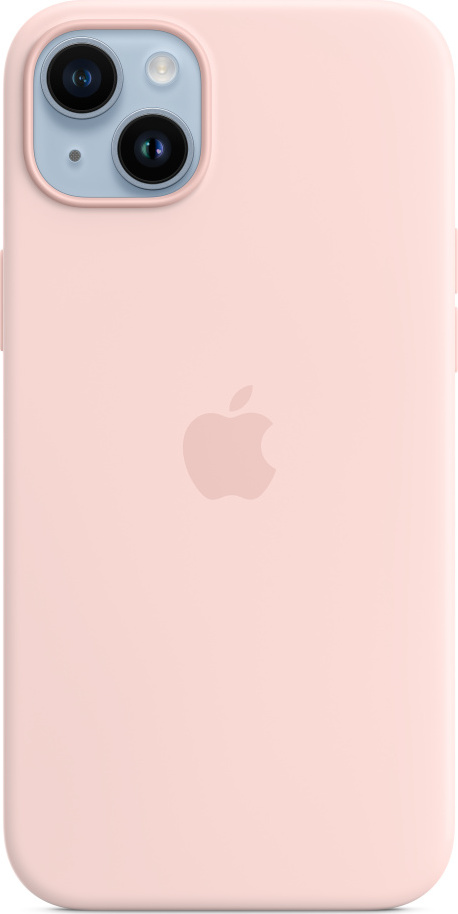 Apple iPhone 14+ Silicone Case with MS - Chalk Pink