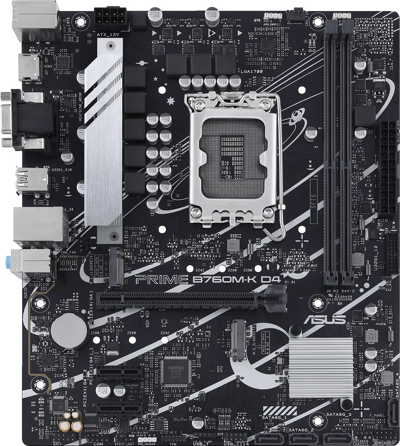 ASUS MB Sc LGA1700 PRIME B760M-K DDR4, Intel B760, 2xDDR4, 1xHDMI, 1xVGA, mATX