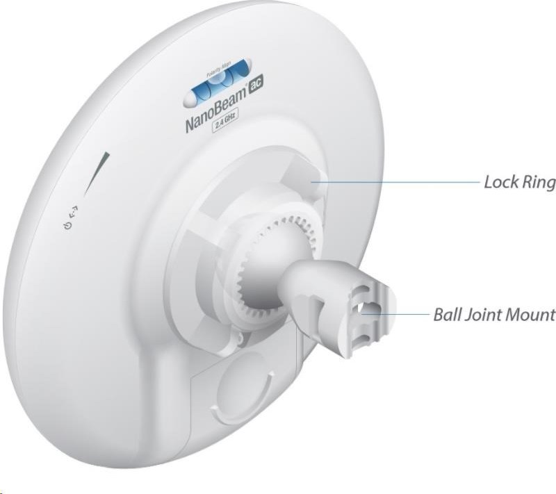Ubiquiti UBNT airMAX NanoBeam 2AC 2x13dBi [AP/Klient, 2.4GHz, 2x13dBi, 10/100/1000 Ethernet, airMAX ac]