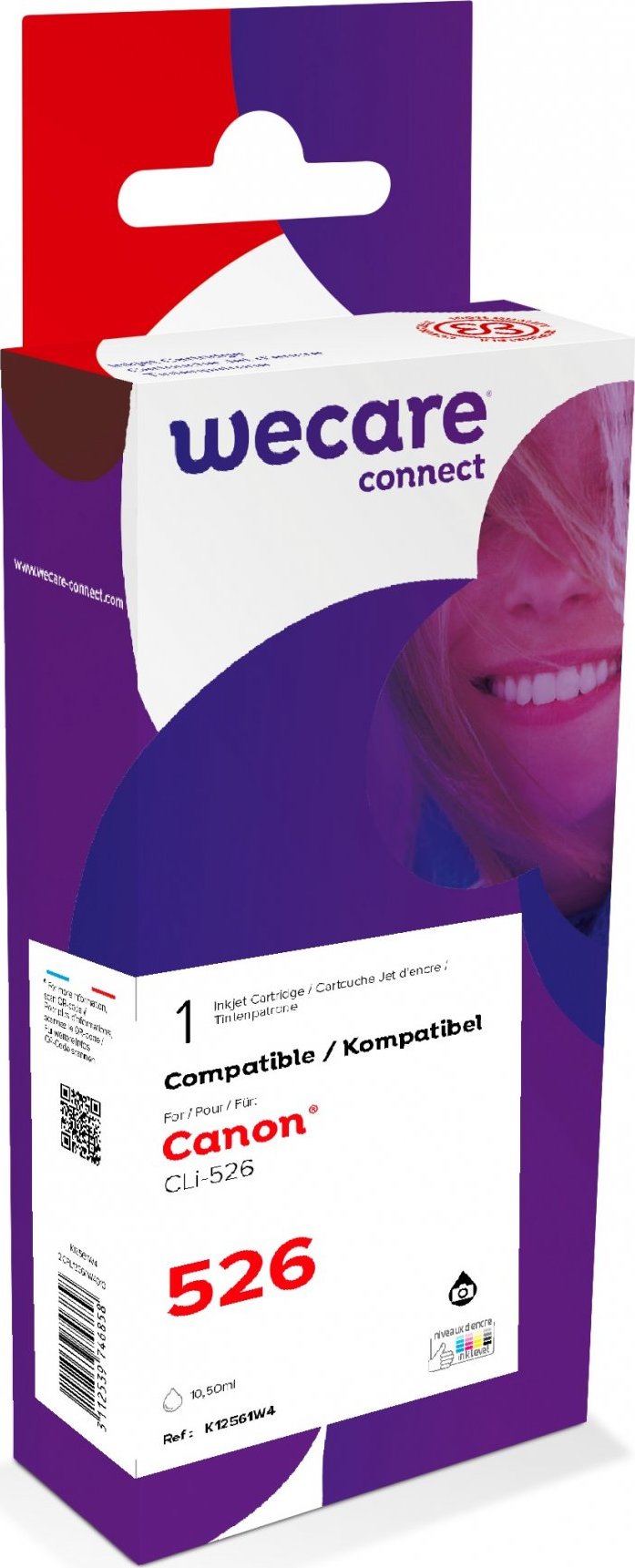 WECARE ARMOR kazeta pre CANON iP 4850 čierna s čipom (CLI526Bk) čierna 10.5 ml 2200 p