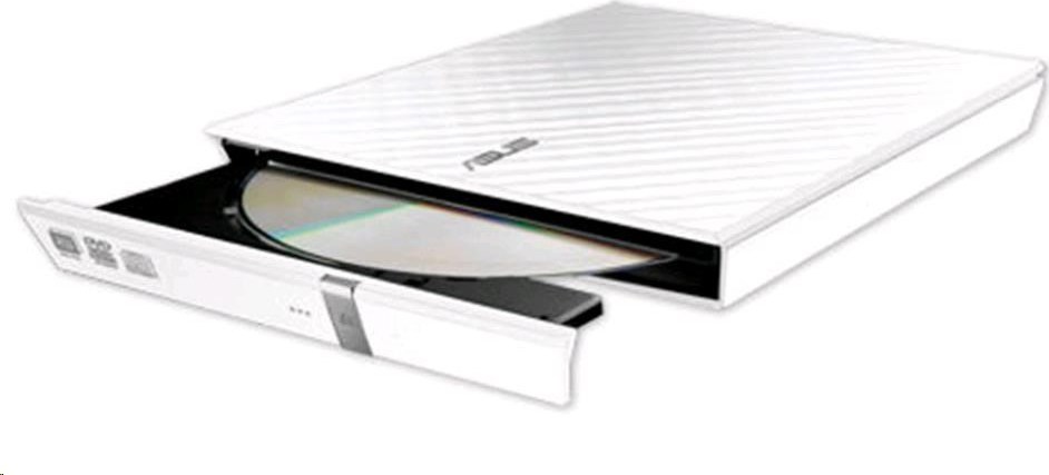 ASUS DVD Writer SDRW-08D2S-U LITE/WHITE, externá štíhla DVD-RW, biela, USB