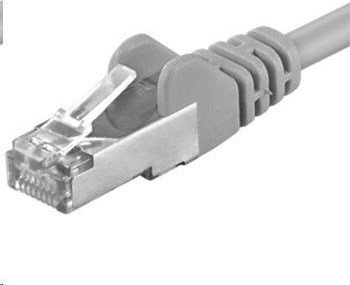 PREMIUMCORD Patch kábel CAT6a S-FTP, RJ45-RJ45, AWG 26/7 10m sivý
