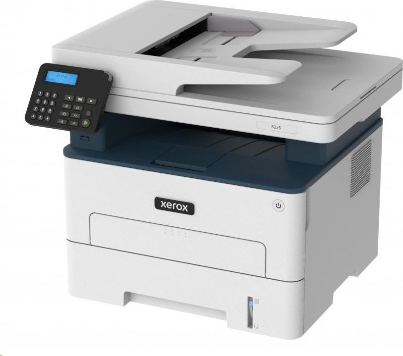 Xerox B225V_DNI B&W laser. MFZ, A4, USB/Ethernet, 512 MB, DUPLEX, ADF, 34 str./min., NET, Wifi, Apple AirPrint, Google
