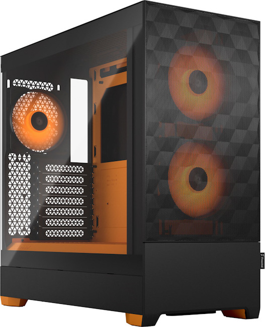 Fractal Design Pop Air RGB Orange Core TG Clear Tint/Midi Tower/Transpar.