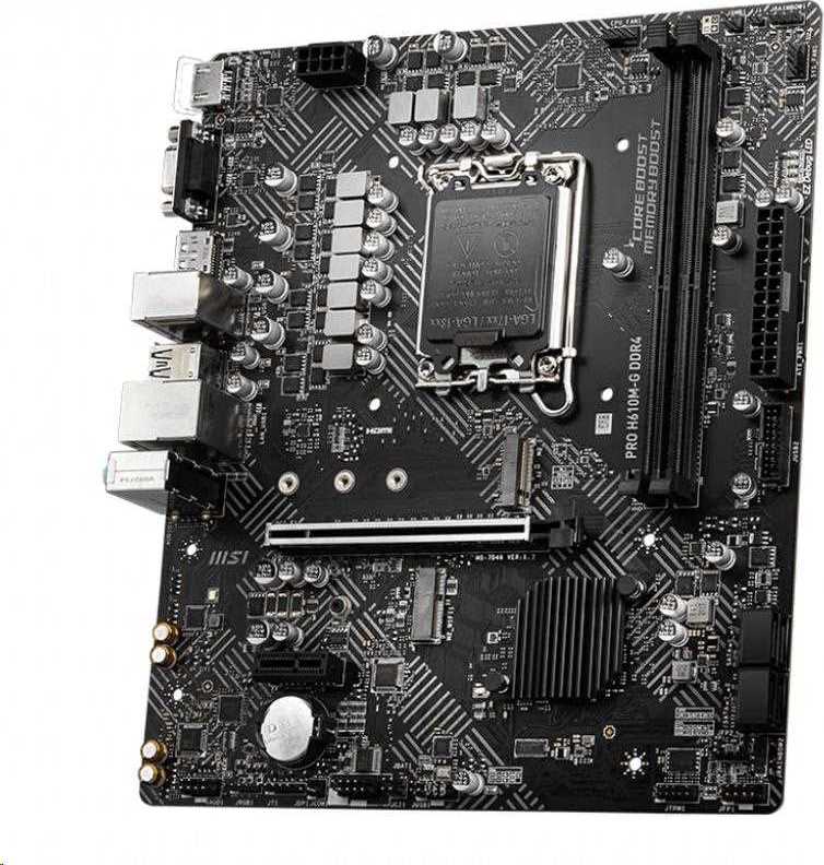MSI MB Sc LGA1700 PRO H610M-G DDR4, Intel H610, 2xDDR4, 1xDP, 1xHDMI, 1xVGA, mATX