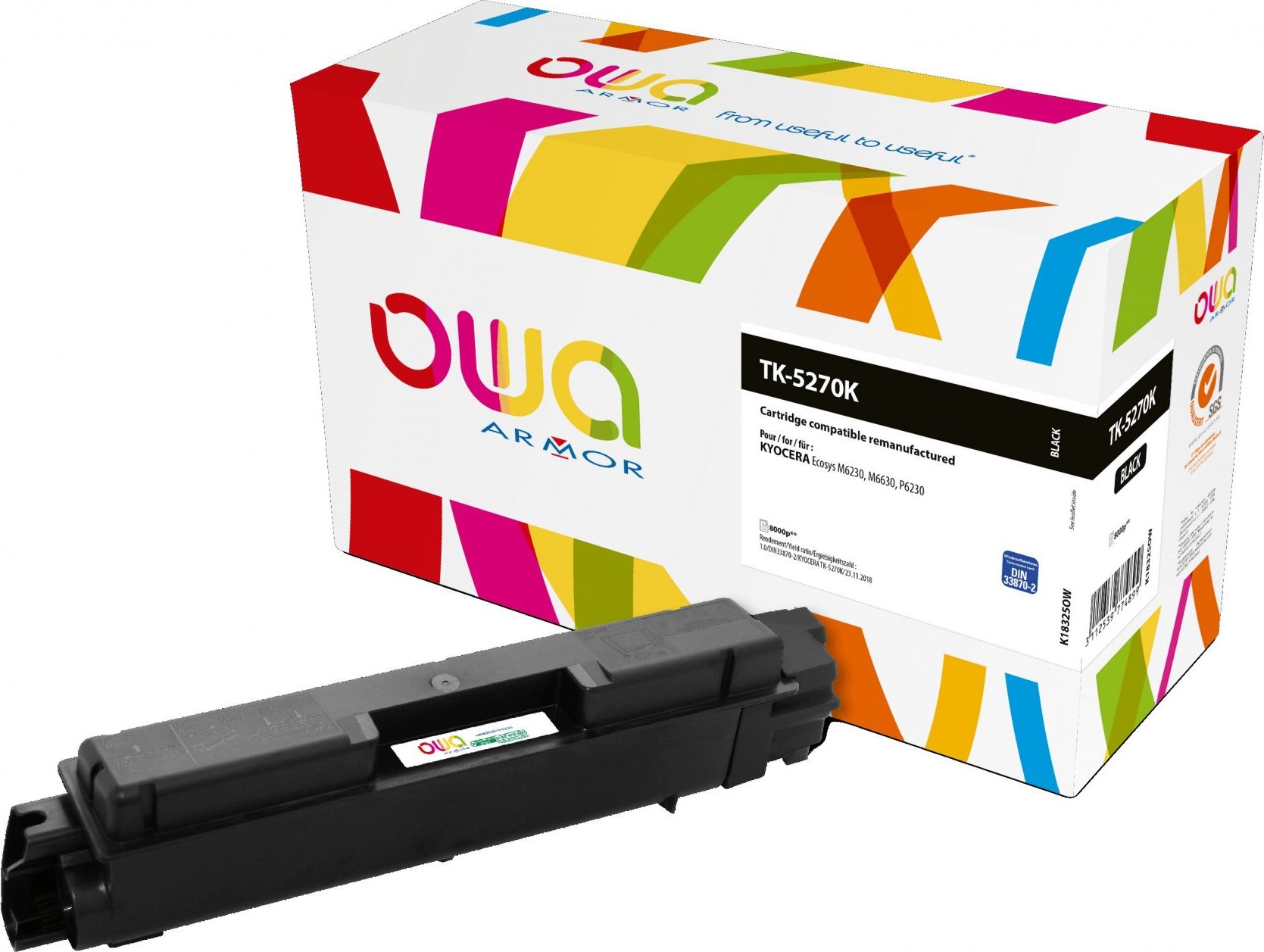Toner ARMOR pre Kyocera ECOSYS M6230, M6630, P6230 (TK5270K), čierny/čierny, 8000 str