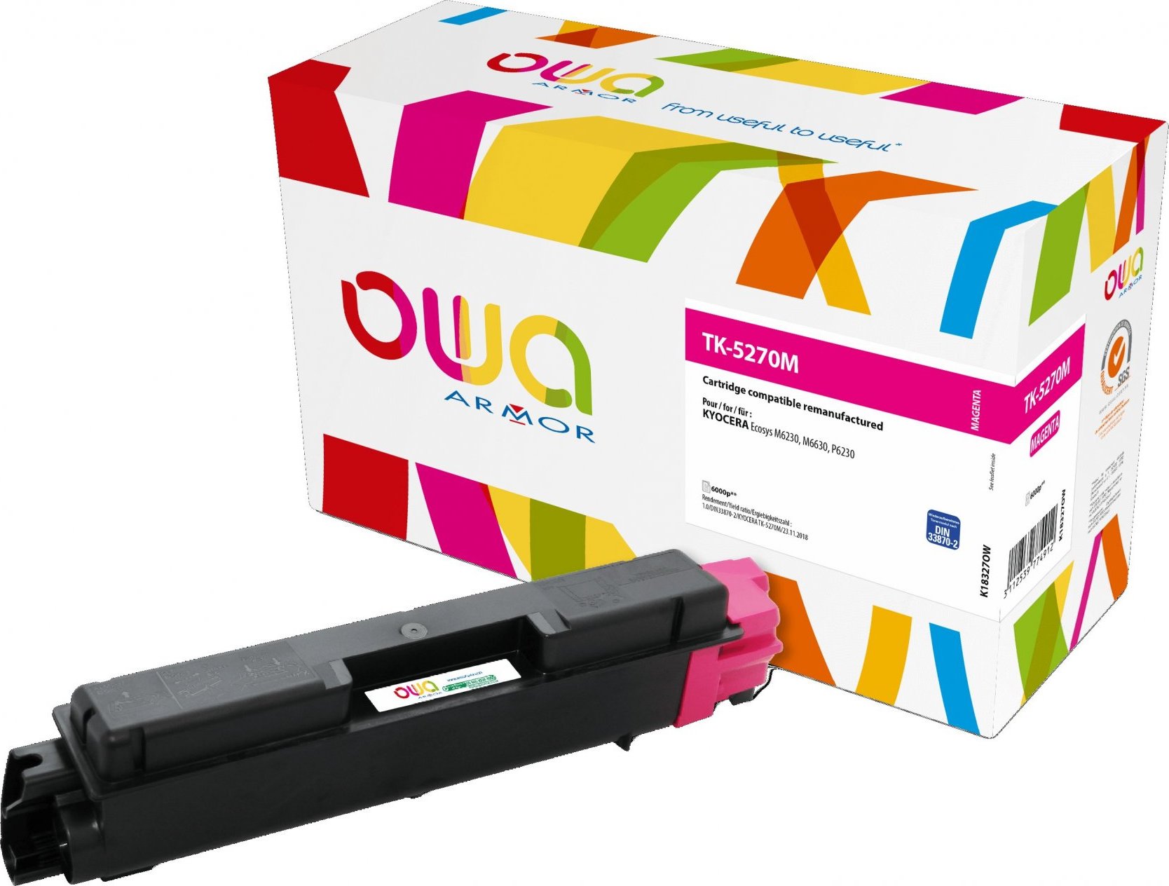 Toner ARMOR pre Kyocera ECOSYS M6230, M6630, P6230 (TK5270M), červená/pagenta, 6000 str