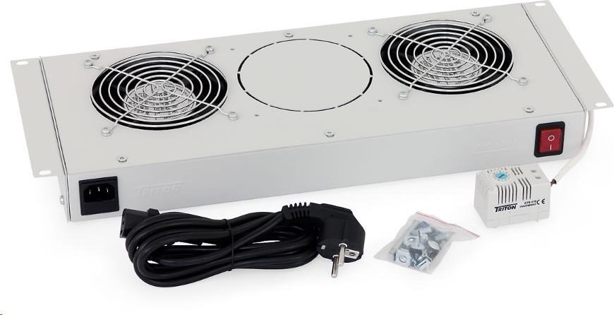 TRITON Ventilačná jednotka spodná (horná) pre RBA-A6, RUA-1V-230V/15W termostat, sivá