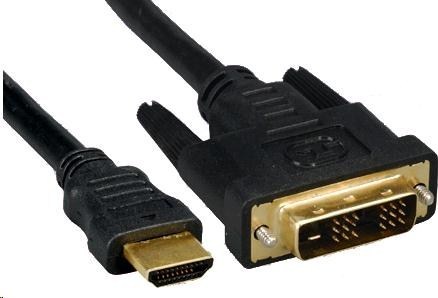 PREMIUMCORD HDMI - DVI kábel 10 m (M/M, pozlátené kontakty, tienený)