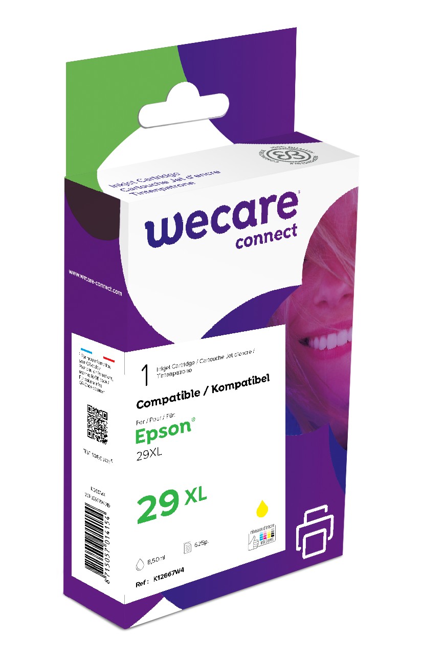 WECARE ARMOR kazeta pre Epson Expression Home XP 235, 332, 432 (C13T29944012), žltá/žltá, 8,5 ml, 625 strán