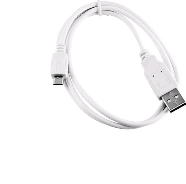 Kábel C-TECH USB 2.0 AM/Micro, 2 m, biela