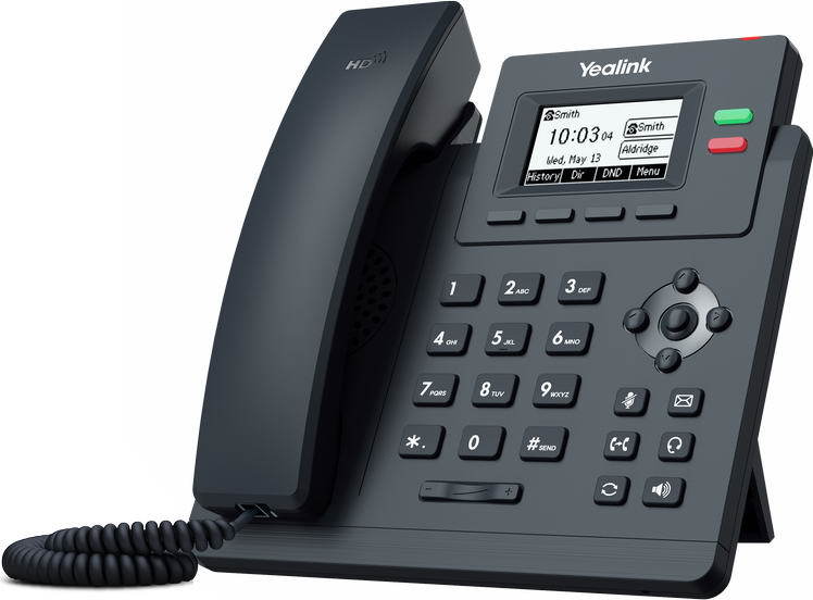 Yealink SIP-T31G SIP telefon, PoE, 2,3" 132x64 podsv. LCD,  x SIP úč., GigE
