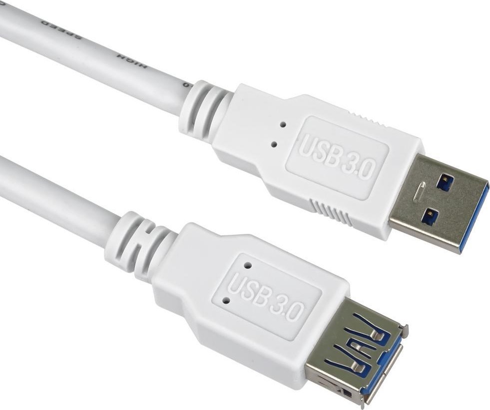 Predlžovací kábel USB PremiumCord 3.0 Super rýchly 5Gbps A-A, MF, 9pin, 3m, biely
