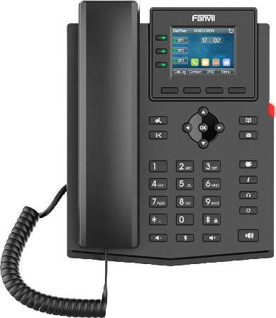 Grandstream Fanvil X303G SIP telefon, 2,4"bar.disp., 4SIP, dual Gbit, PoE