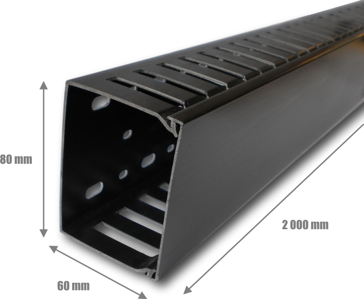 DATACOM CABLE MANAGER 2U 60x80 (2M) BLACK