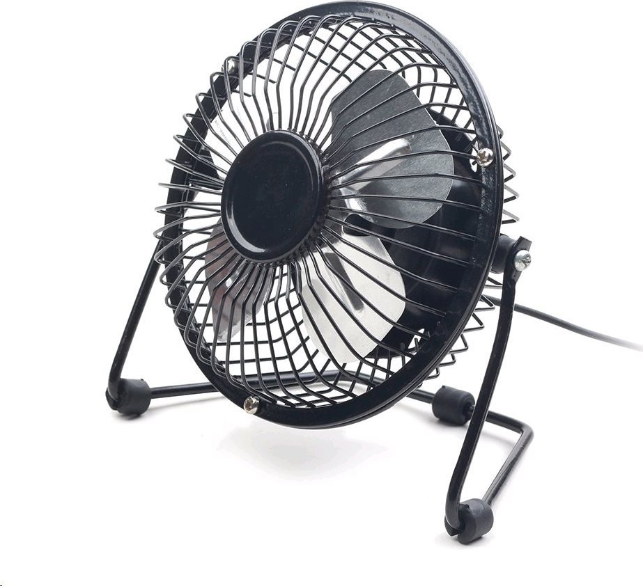 C-TECH Ventilátor UF-01, 100mm, USB, stolní, černá