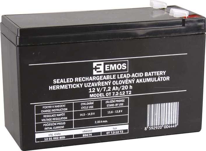 EMOS AKUMULÁTOR SLA 12V 7,2Ah FA4,7