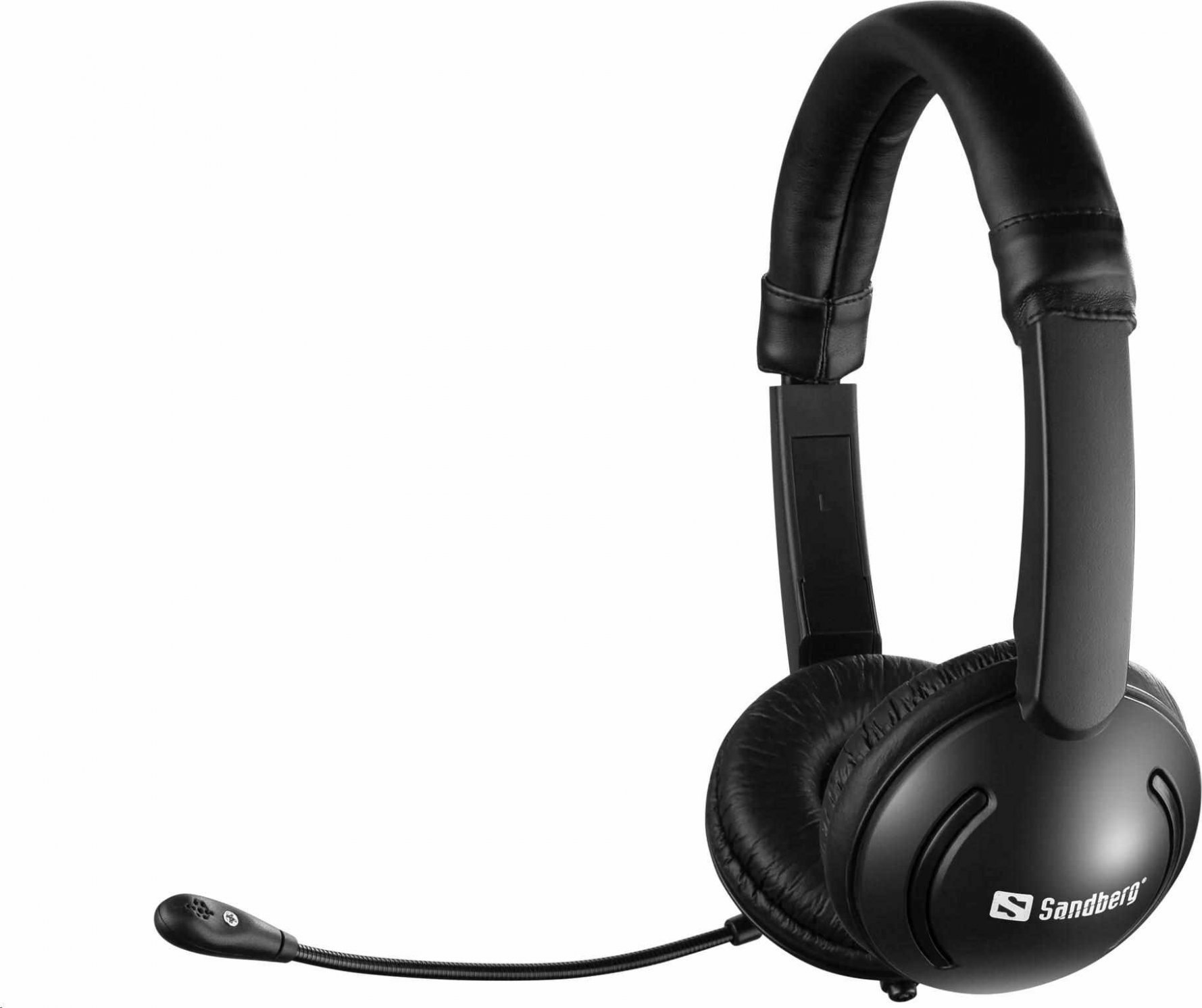 Náhlavná súprava Sandberg SAVER s mikrofónom, 3,5 mm jack, stereo, čierna