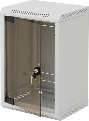 10" rack jednodílný 9U/260 TRITON šedý plech.dveře