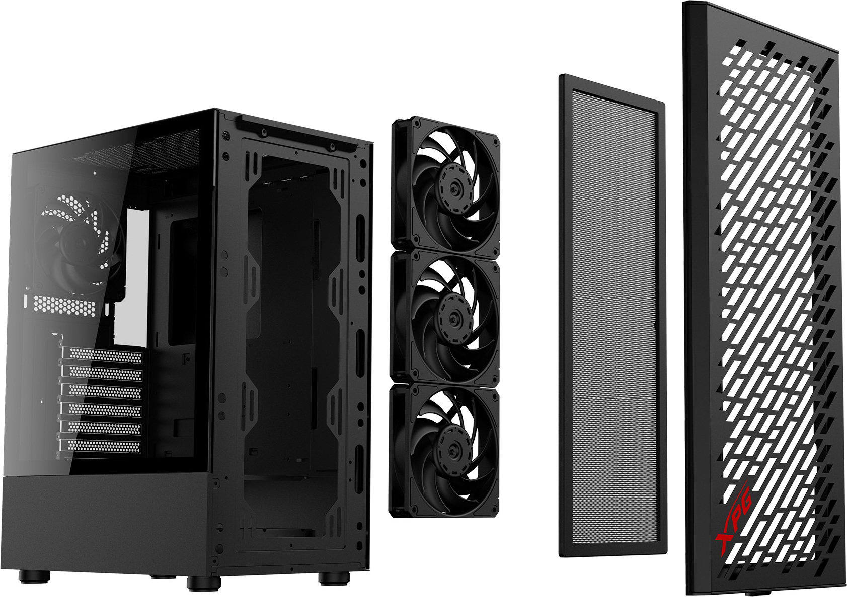 ADATA XPG case VALOR AIR Mid-Tower, bez zdroje, 4x 120mm Fan, Černá