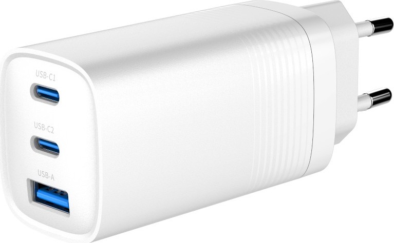 GEMBIRD PD nabíječka 1xUSB-A 2xUSB-C  67W bilá