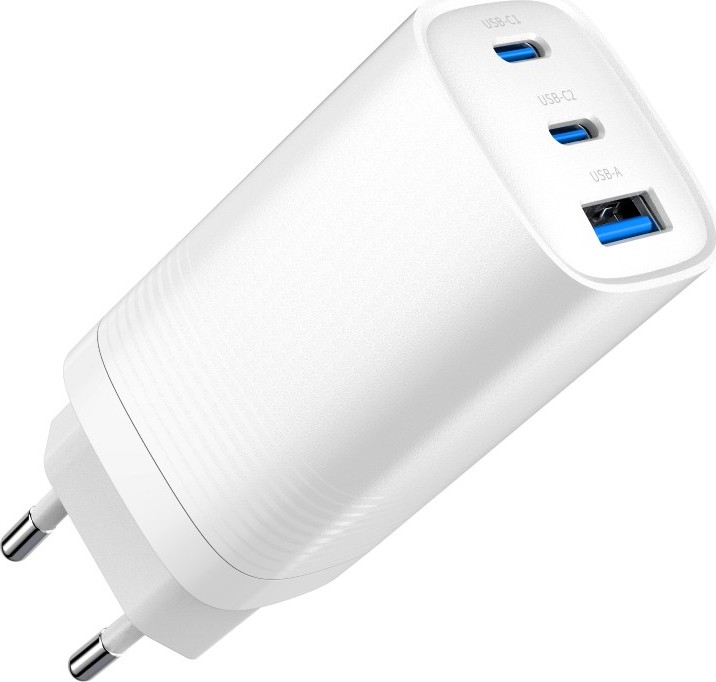 GEMBIRD PD nabíječka 1xUSB-A 2xUSB-C  67W bilá