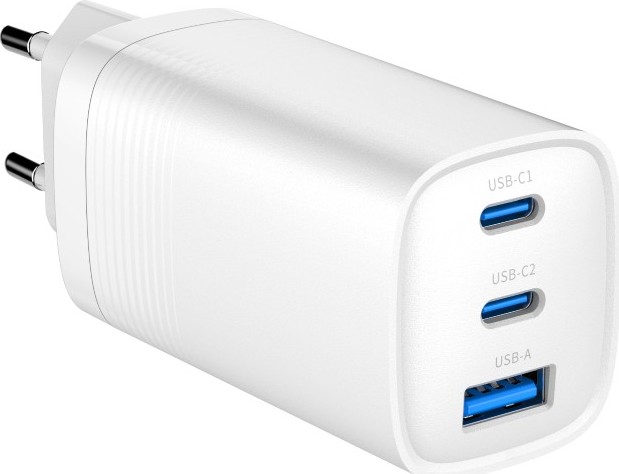 GEMBIRD PD nabíječka 1xUSB-A 2xUSB-C  67W bilá