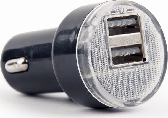 Gembird 2x USB nabíječka do auta 2,1A, černá