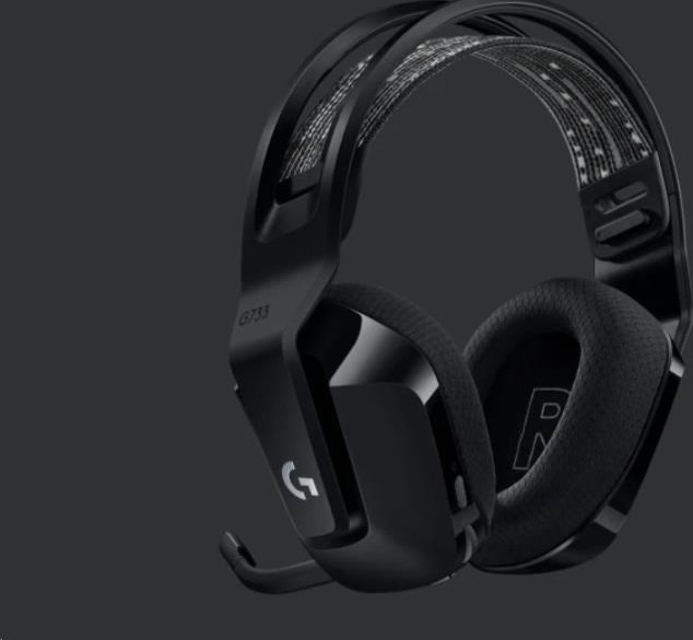 Logitech herní sluchátka G733, LIGHTSPEED Wireless RGB Gaming Headset, EMEA, black